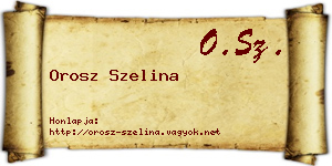 Orosz Szelina névjegykártya